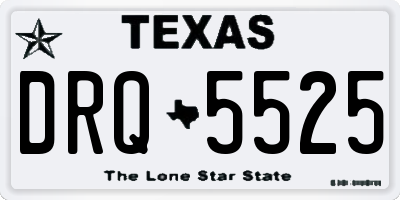 TX license plate DRQ5525