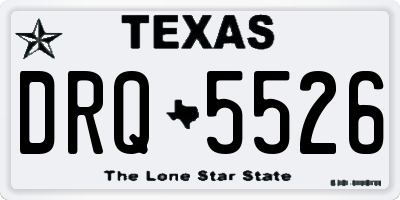 TX license plate DRQ5526