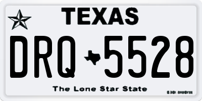 TX license plate DRQ5528