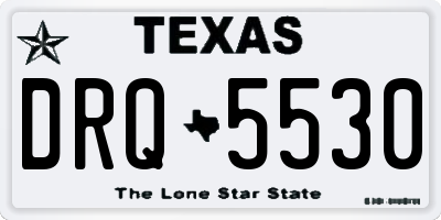 TX license plate DRQ5530