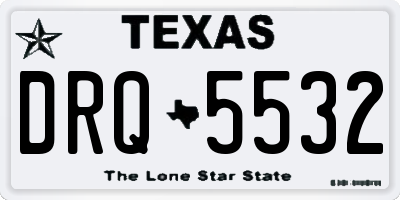 TX license plate DRQ5532