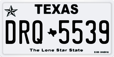 TX license plate DRQ5539