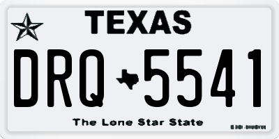 TX license plate DRQ5541