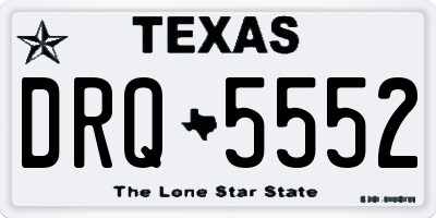 TX license plate DRQ5552