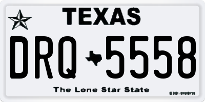 TX license plate DRQ5558