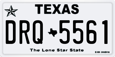 TX license plate DRQ5561