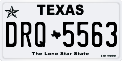 TX license plate DRQ5563