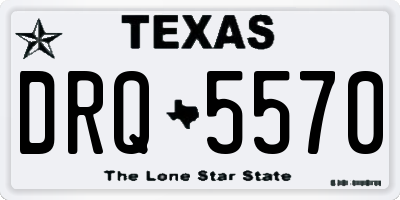 TX license plate DRQ5570