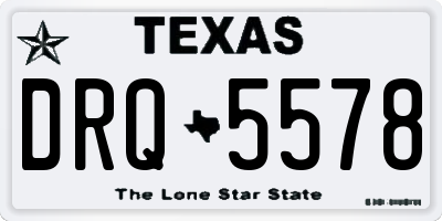 TX license plate DRQ5578