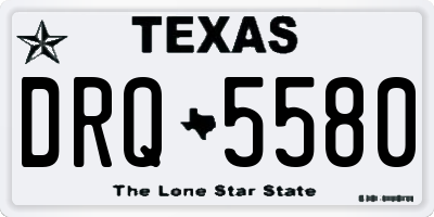 TX license plate DRQ5580