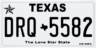 TX license plate DRQ5582