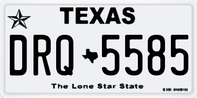 TX license plate DRQ5585