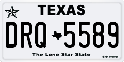 TX license plate DRQ5589