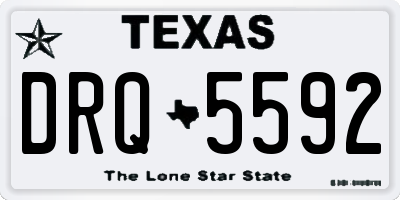 TX license plate DRQ5592