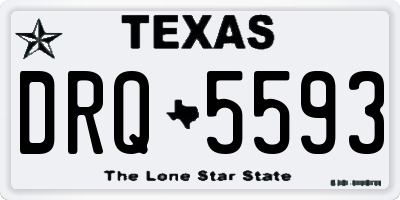 TX license plate DRQ5593