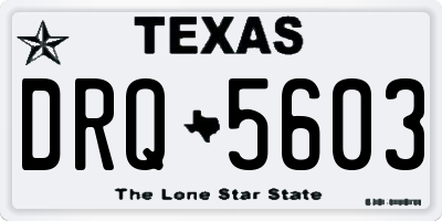 TX license plate DRQ5603