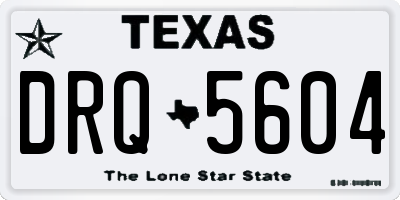 TX license plate DRQ5604