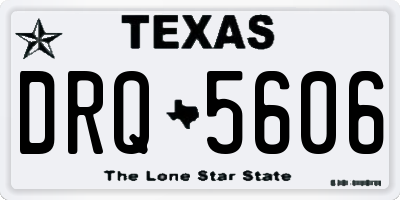 TX license plate DRQ5606