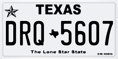 TX license plate DRQ5607