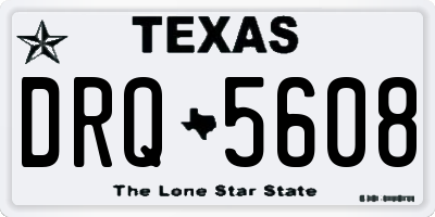 TX license plate DRQ5608