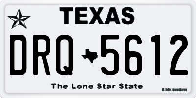 TX license plate DRQ5612