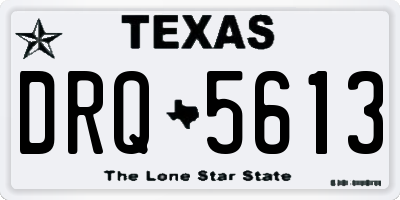 TX license plate DRQ5613