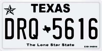TX license plate DRQ5616