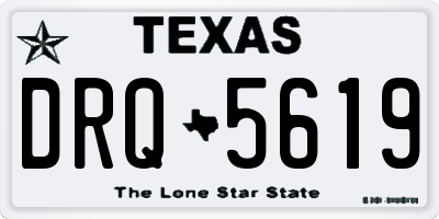 TX license plate DRQ5619