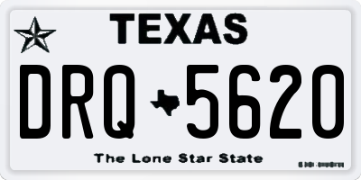 TX license plate DRQ5620