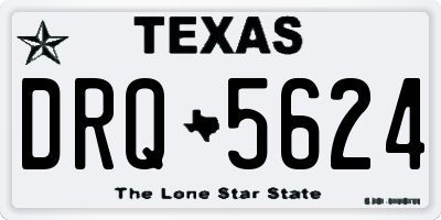TX license plate DRQ5624