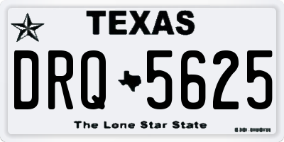 TX license plate DRQ5625
