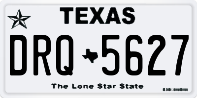 TX license plate DRQ5627