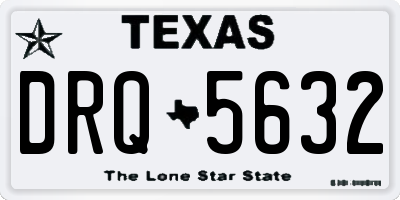 TX license plate DRQ5632
