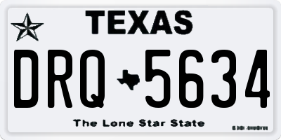 TX license plate DRQ5634