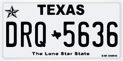 TX license plate DRQ5636