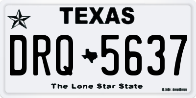 TX license plate DRQ5637