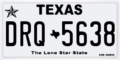 TX license plate DRQ5638