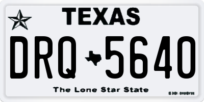 TX license plate DRQ5640