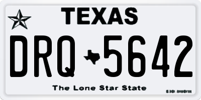 TX license plate DRQ5642