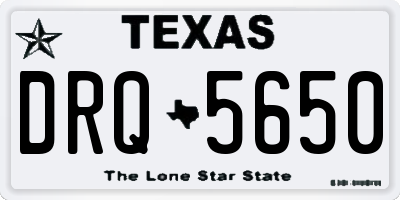 TX license plate DRQ5650