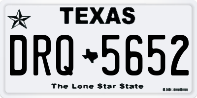 TX license plate DRQ5652