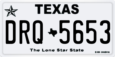 TX license plate DRQ5653