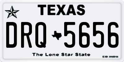 TX license plate DRQ5656
