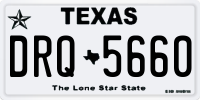 TX license plate DRQ5660