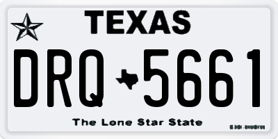 TX license plate DRQ5661