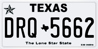 TX license plate DRQ5662