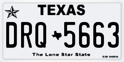 TX license plate DRQ5663