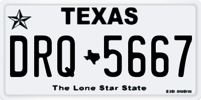 TX license plate DRQ5667