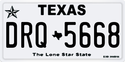 TX license plate DRQ5668