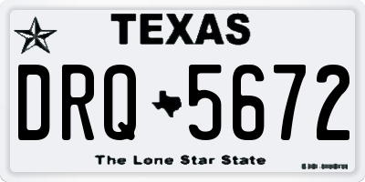 TX license plate DRQ5672